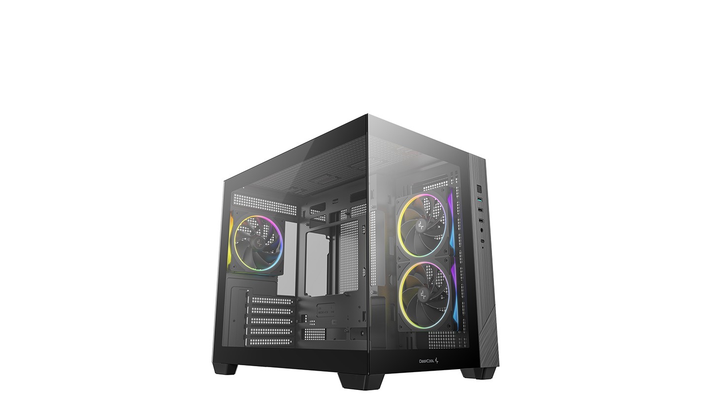 CAJA ATX SEMITORRE DEEPCOOL CG330 3F CRISTAL TEMP NEGRA R-CG330-BKNGM3-G