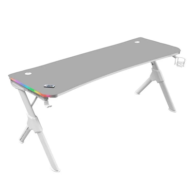 MESA MARS GAMING MGD RGB XL WHITE CHASIS DE ACERO 160X60cm ALTURA 74cm