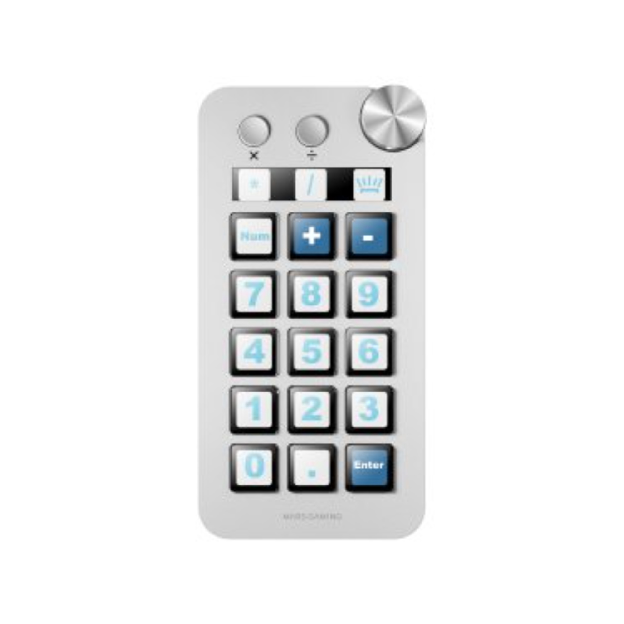 CONTROL DECK MARS GAMING MSDNEOW 15 TECLAS LCD PANTALLA EXTENDIDA RUEDA DE CONTROL BLANCO