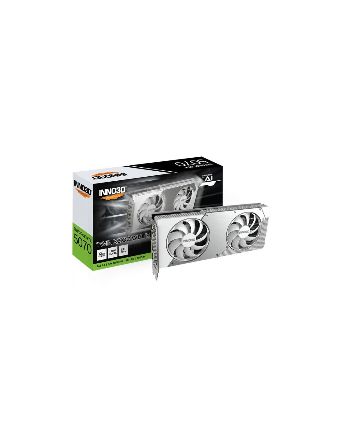 TARJETA GRÁFICA INNO3D RTX 5070 TWIN X2 OC WHITE 12GB
