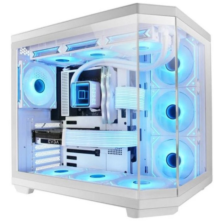 CAJA ATX SEMITORRE GAMING MARS GAMING MC3TCORE COLOR BLANCO 3 PANELES DE CRISTAL TEMPLADO DOBLE CAMA