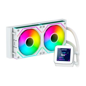 SISTEMA DE REFRIGERACION LIQUIDA ABYSM AB324012 OCEANIC LCD 240 BLANCO ARGB DUAL FAN