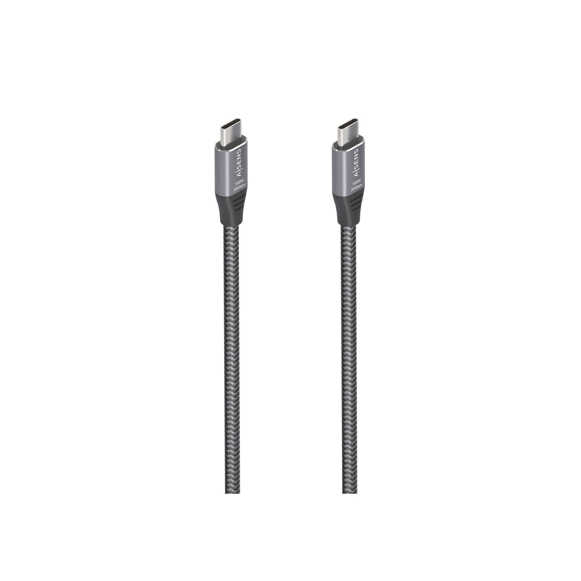 CABLE USB 3.2 GEN2x2 ALU 8K30HZ 5A E-MARK USB-CM-CM GRIS 3.0M AISENS A107-0875