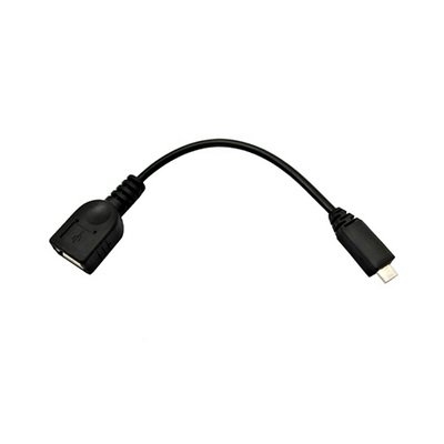 Cable usb 2.0 OTG MICRO B/M-A/H Negro 15 cm