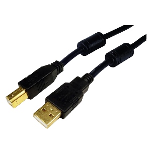 CABLE USB 2.0 IMPRESORA HQ C FERRITA TIPO A/M-B/M NEGRO 3.0M NANOCABLE 10.01.1203
