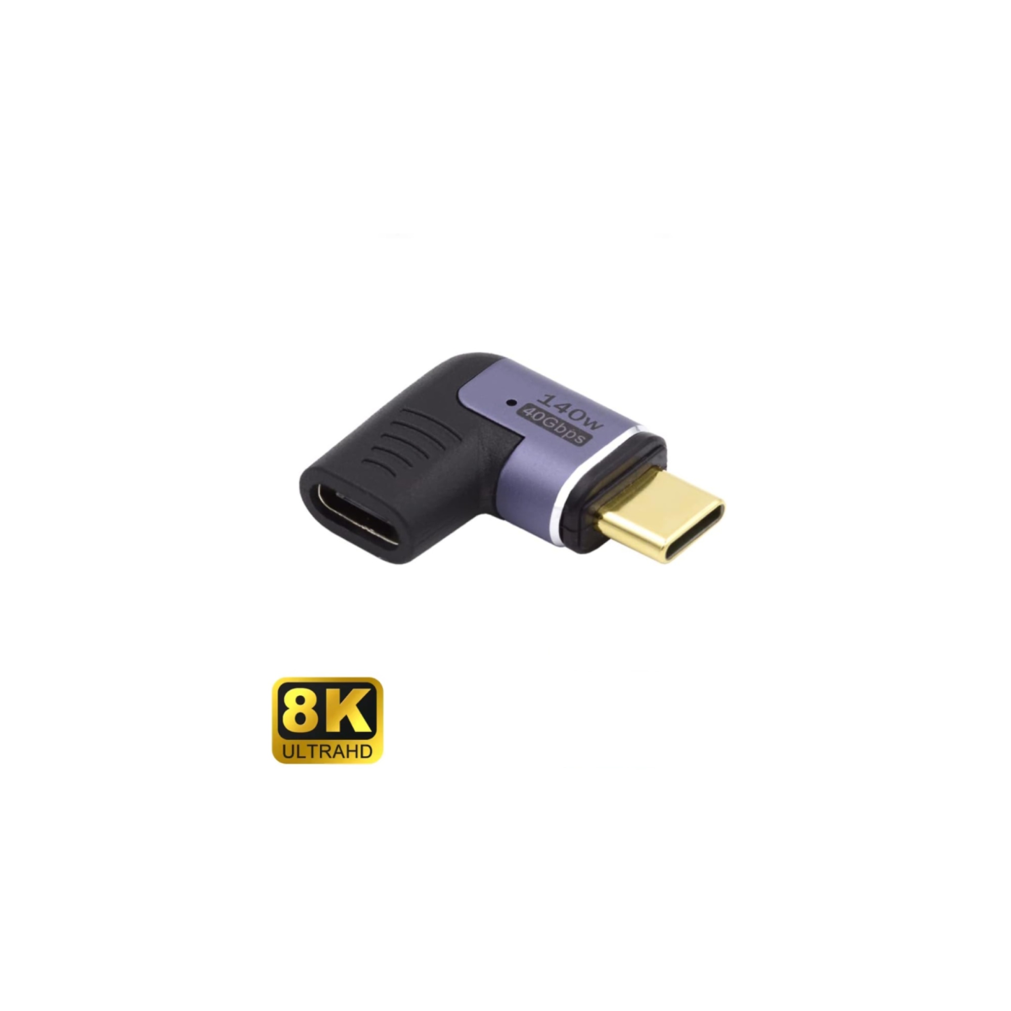 EWENT Adaptador Magnético USB-C  90º USB4 PD 140w