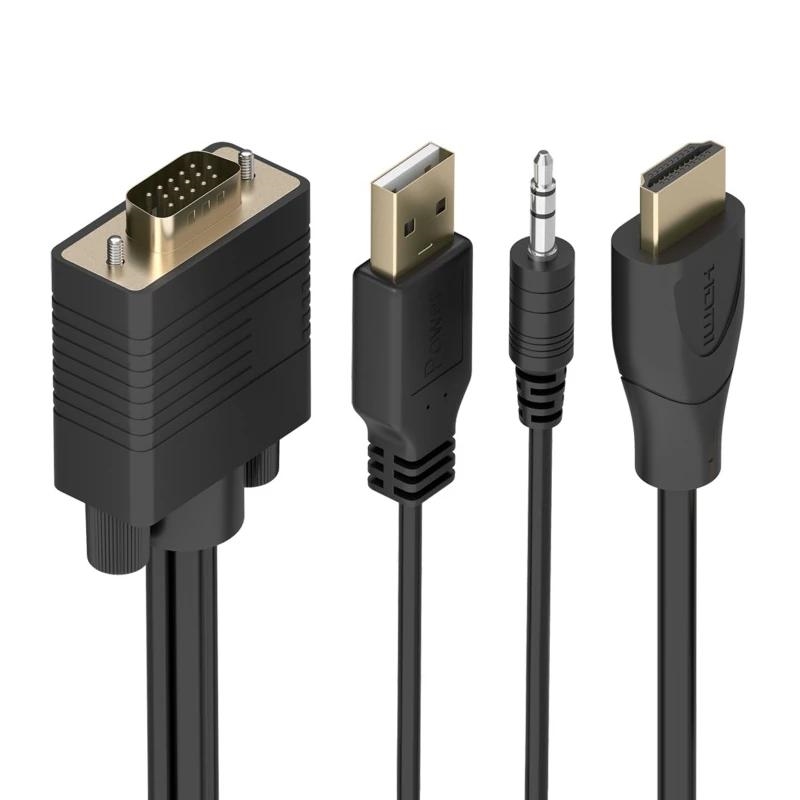 Aisens Cable Conversor HDMI a SVGA y Audio 1m
