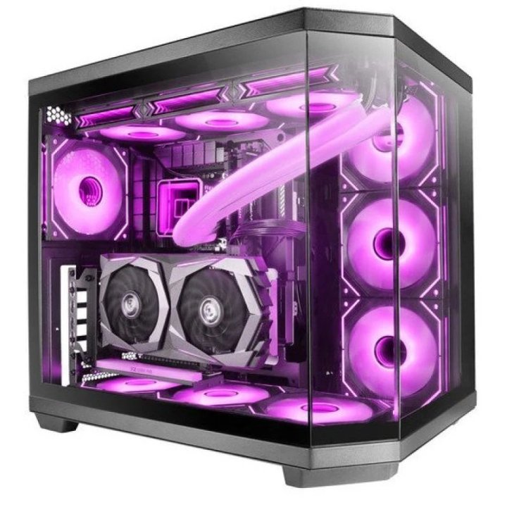 CAJA ATX SEMITORRE GAMING MARS GAMING MC3TCORE COLOR NEGRO 3 PANELES DE CRISTAL TEMPLADO DOBLE CAMAR