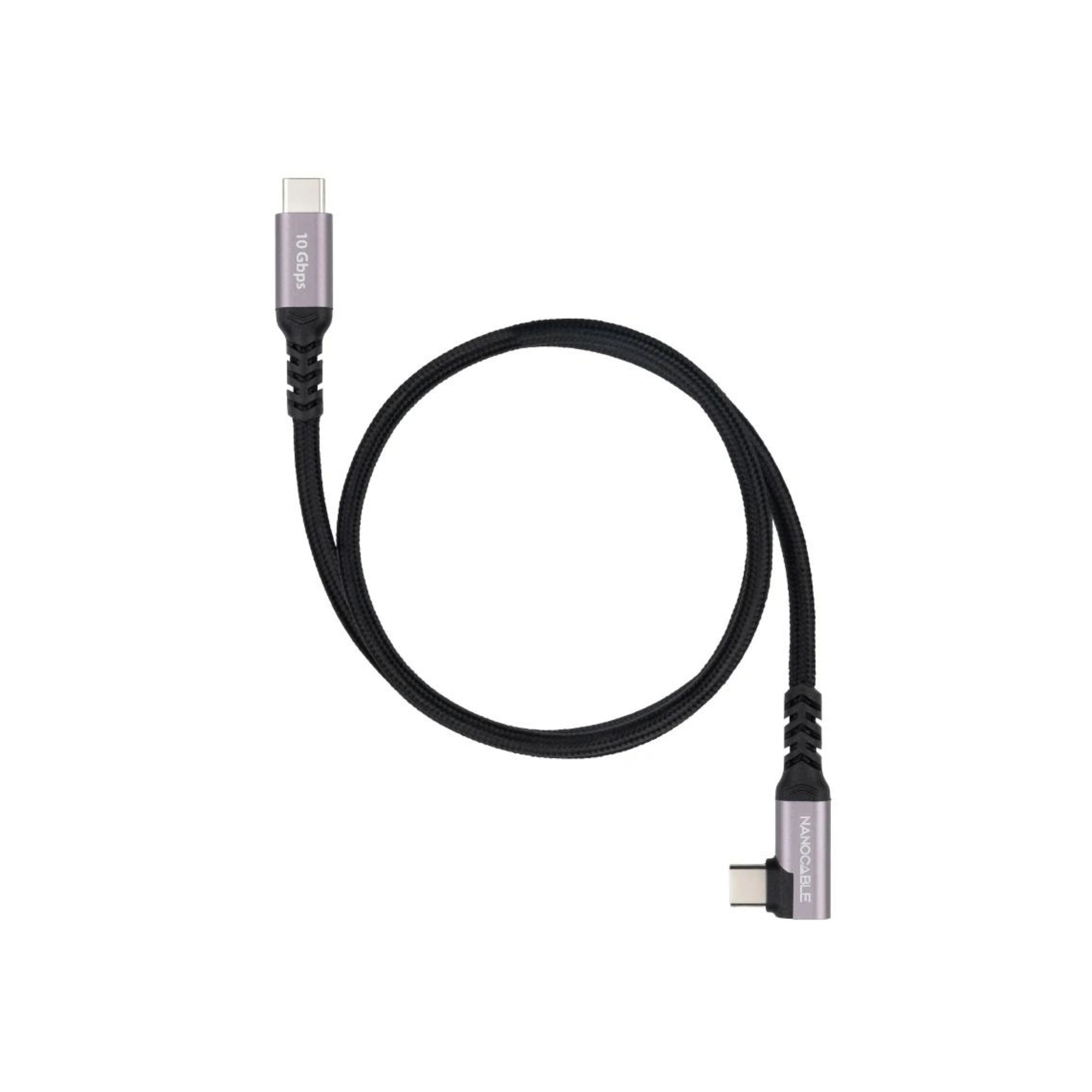 Nanocable Cable USB-C 3.2 GEN2 Acodado 100W 2 M