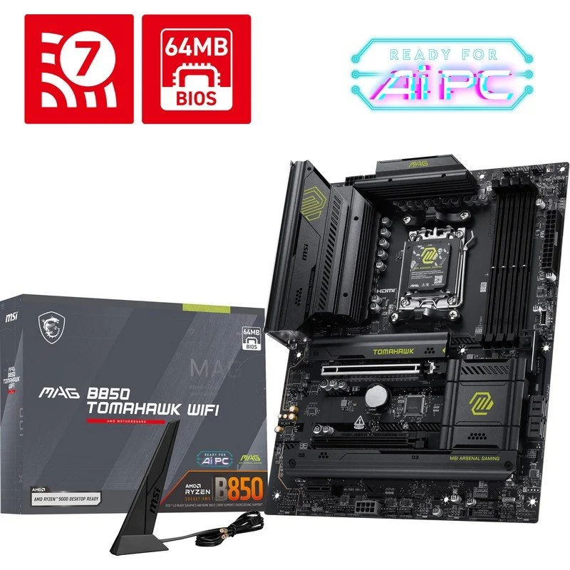 MSI Placa Base MAG B850 TOMAHAWK WIFI DDR5 ATX AM5