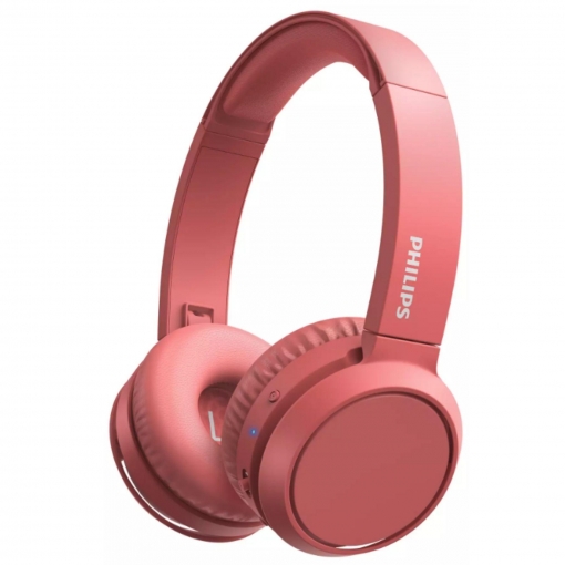 HEADSET BLUETOOTH PHILIPS TAH4205RD/00 BT 5.0 MICROFONO INTEGRADO COLOR ROJO PLEGABLES