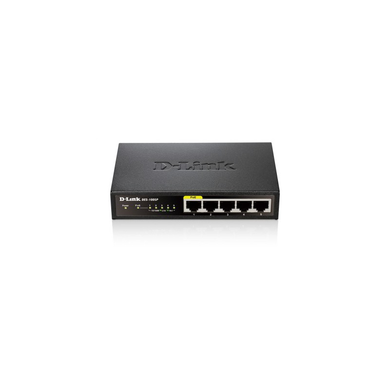 SWITCH D-LINK  5P DES-1005P 10/100 1P PoE SOHO
