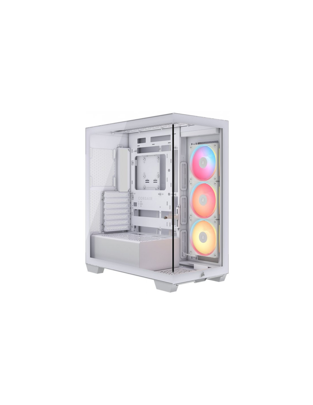 CAJA ATX SEMITORRE CORSAIR 3500X LX-R ARGB ICUE CRISTAL TEMPLADO BLANCA