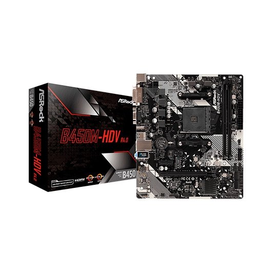 PLACA BASE ASROCK AM4 B450M HDV R4.0 DDR4 MATX