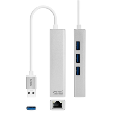Conversor USB3.0 ETHERNET+3xUSB 3.0