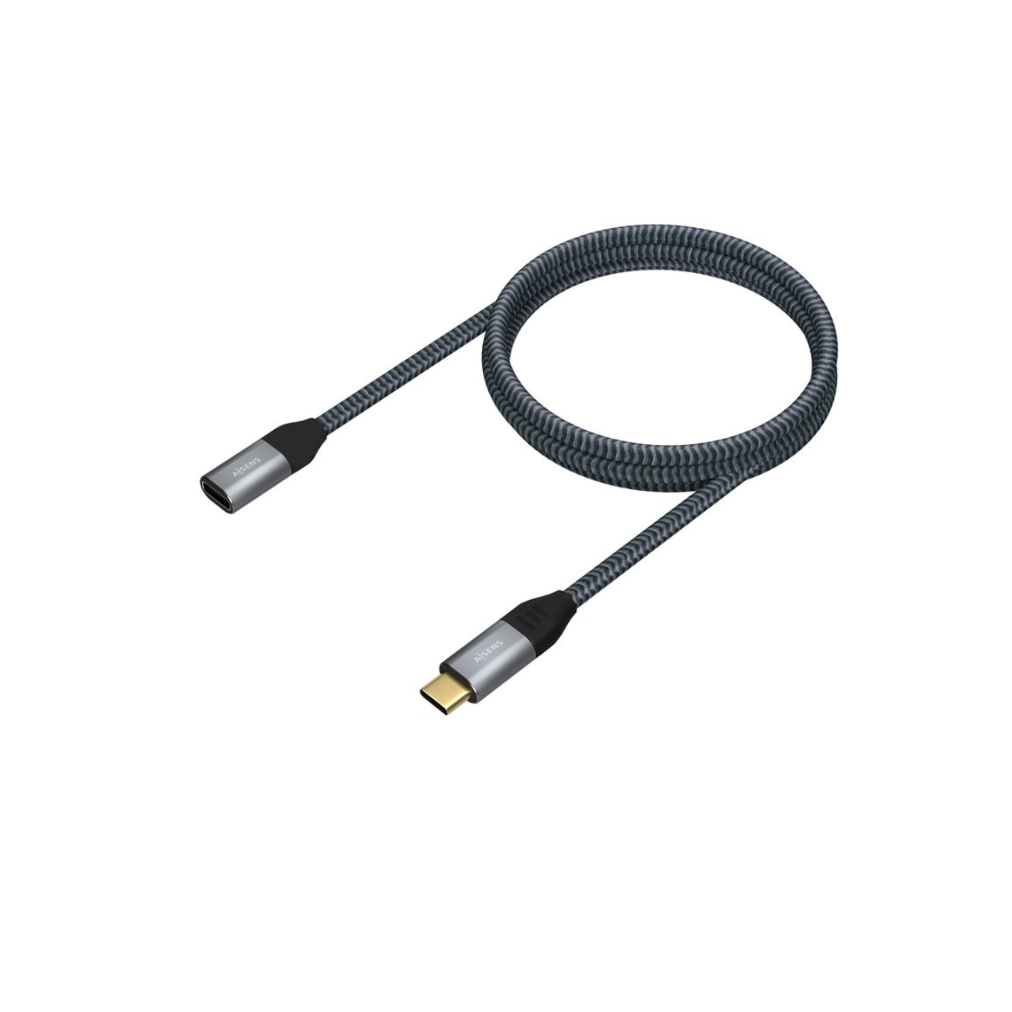 CABLE USB 3.2 GEN2x2 20GBPS 5A 100W USB-C M-USB-C H GRIS 1.0M AISENS A107-0635