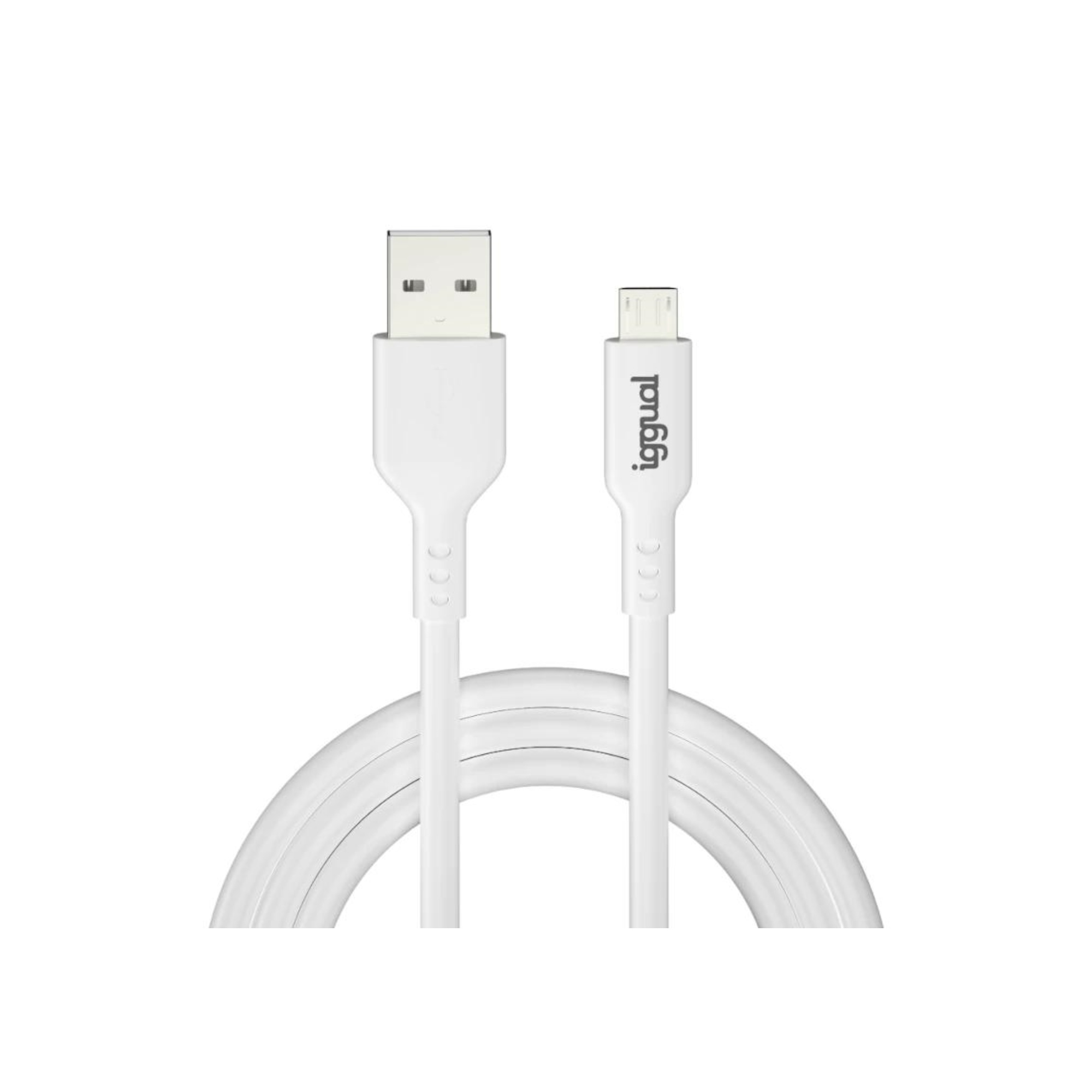 iggual cable USB-A/micro-USB 100 cm blanco