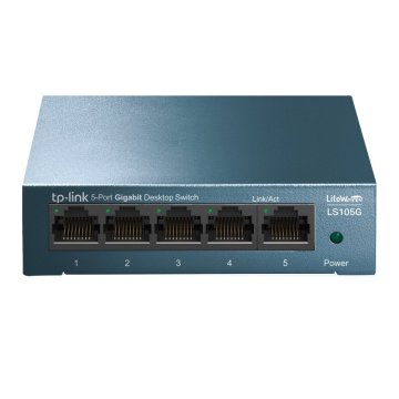 Switch no gestionable TP-Link LiteWave LS105G 5 puertos Gigabit sobremesa metálico