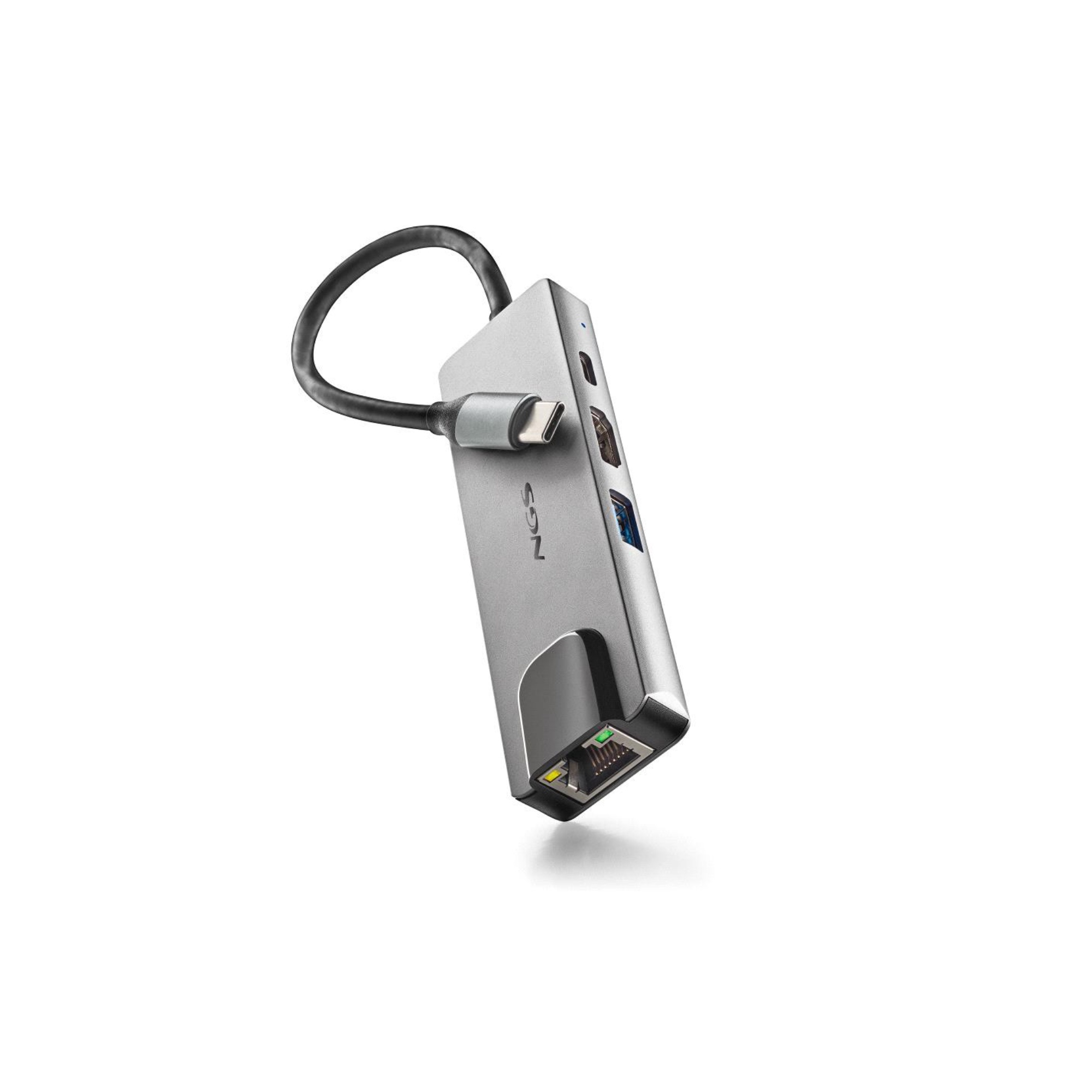 ADAPTADOR USB-C 4 EN 1: HDMI, USB-C, RJ45 Y USB 3,0 WONDERDOCKSUPRA