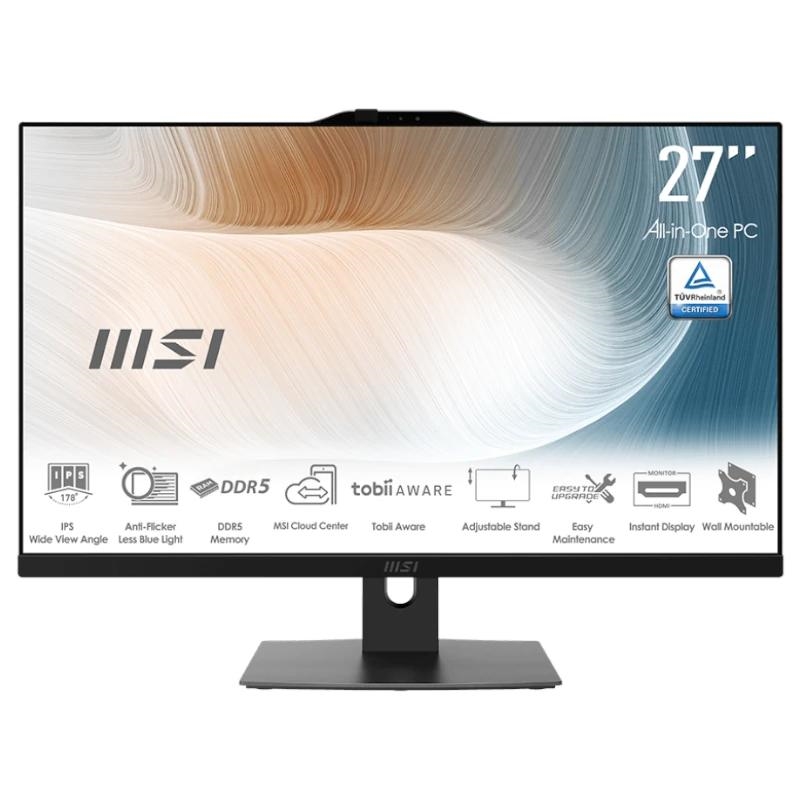 MSI AIO AM272P-893ES i5-120U 16GB 512 W11P 27" Negro