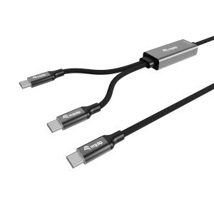 CABLE USB-C DE CARGA A USB-C EN Y 1.5M EQUIP 128895 PD 3.1 140W  480Mbps CARCASA ALUMINIO