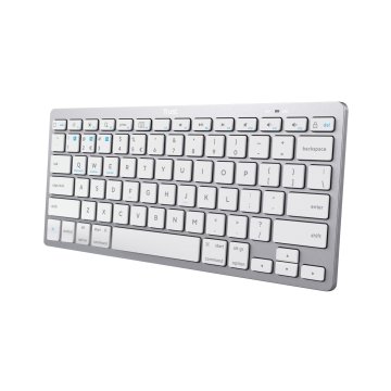 TECLADO TRUST BASICS BLUETOOTH ULTRAFINO COLOR BLANCO/PLATA 24654
