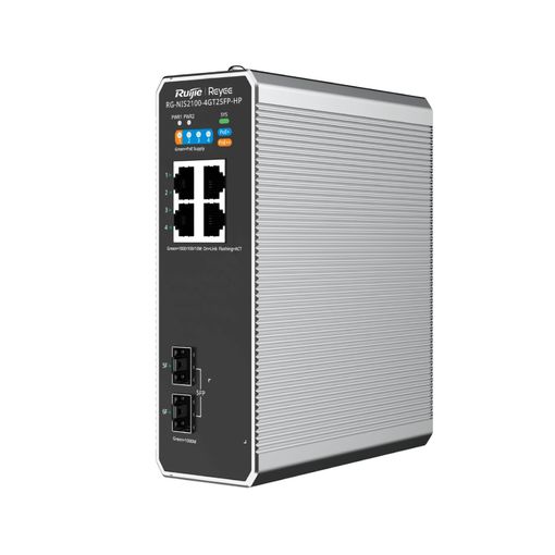 SWITCH GESTIONABLE L2 RUIJIE RG-NIS2100-4GT2SFP-HP 6P 4xRJ45 Gb 2xSFP GE 4xPoE 180W GESTION NUBE