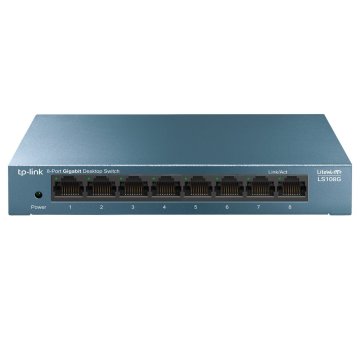 SWITCH NO GESTIONABLE TP-LINK LS108G LITEWAVE 8P GIGA SOBREMESA CARCASA METAL NO RACK