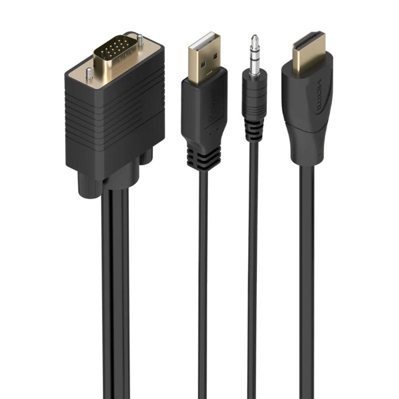 Aisens Cable Conversor SVGA y Audio a HDMI 1m