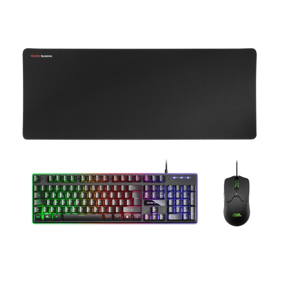 Mars Gaming MCPX Combo Gaming Teclado + Ratón + Alfombrilla XXL