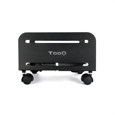 TooQ Soporte para cpu de suelo con ruedas negro