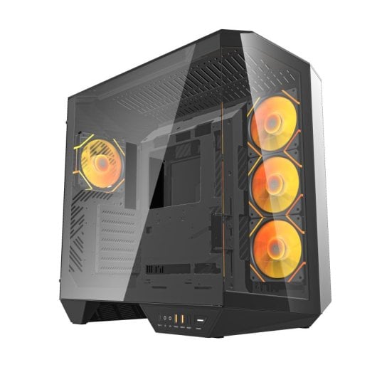 Torre DarkFlash DY470 Negra ATX - Chasis Gaming Full-Tower con Vidrio Panorámico 330° y 4 Fans ARGB