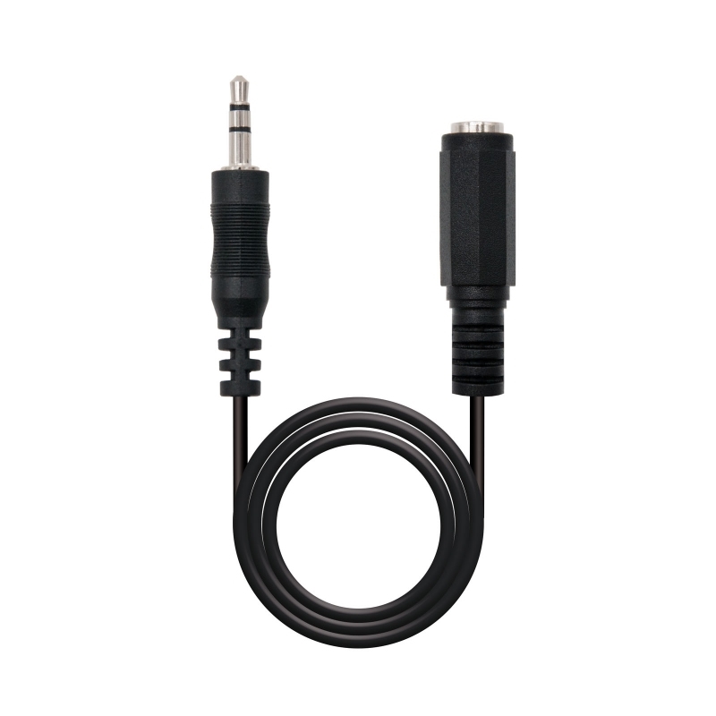 CABLE AUDIO NANO CABLE JACK3.5/M - JACK3.5/H ESTEREO 3,0M NEGRO