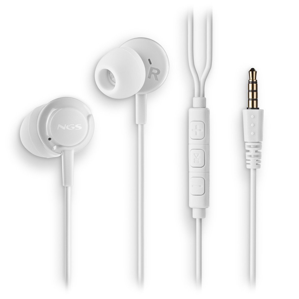 NGS Auricular CROSSDRIFT Blanco cable JACK 3.5 Mm