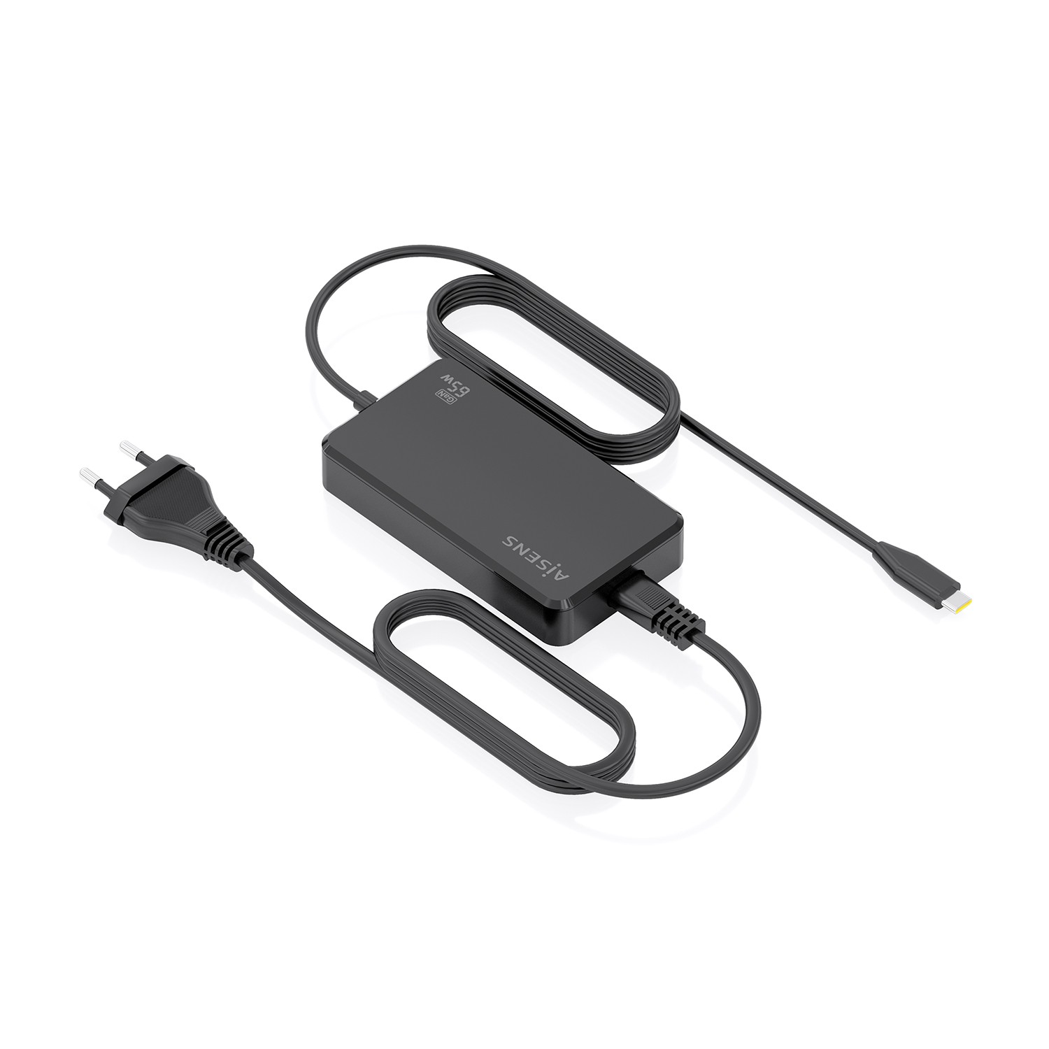 Cargador de sobremesa AISENS 65W GaN PD 3.0 USB-C 1.8m Negro