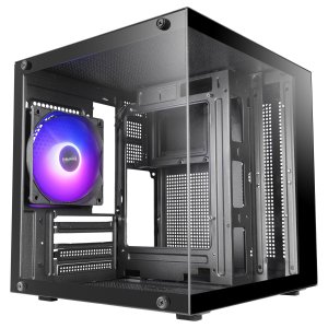 Caja MicroATX Mars Gaming MC-Cube ARGB USB-C Negra con GPU Max 260mm