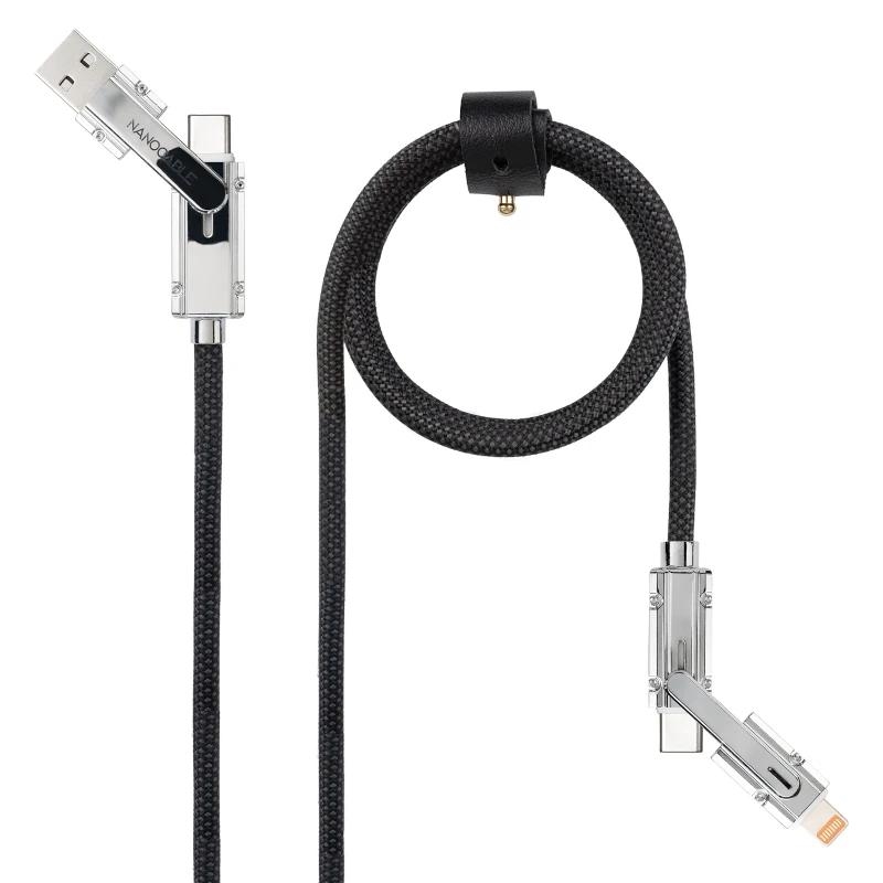 Nanocable Cable USB-C+USB-A/M LIGHTNING+USB-C/M 1M