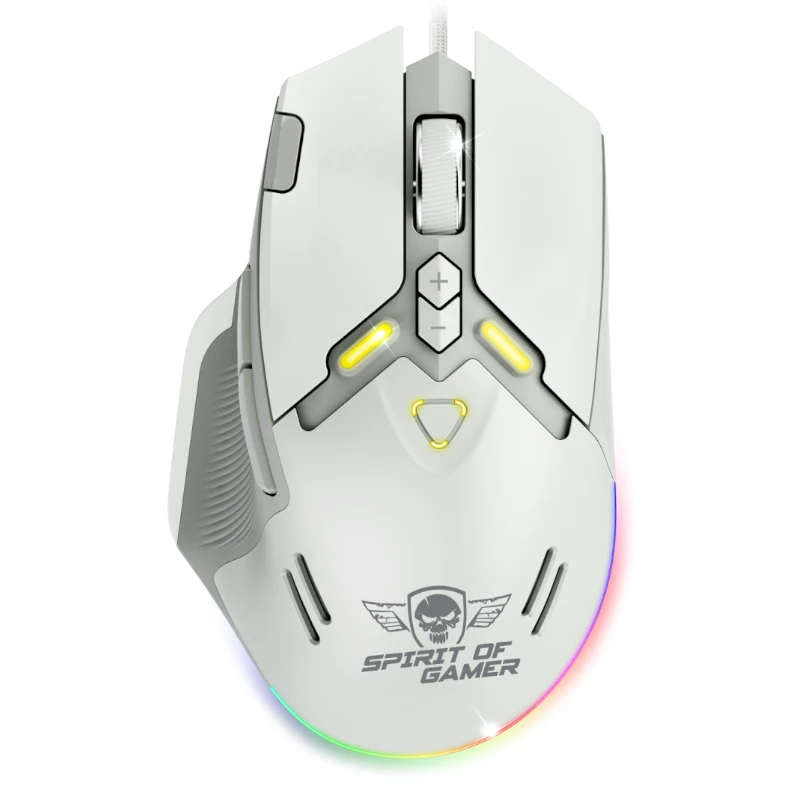 Spirit of Gamer Ratón Elite M60 Blanco RGB