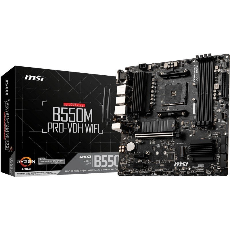 MSI Placa Base B550M PRO-VDH WIFI DDR4 mATX AM4