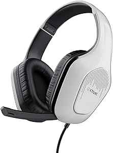 HEADSET TRUST GAMING GXT 415W ZIROX LIGEROS, MICROFONO PLEGABLE, BLANCOS 25147