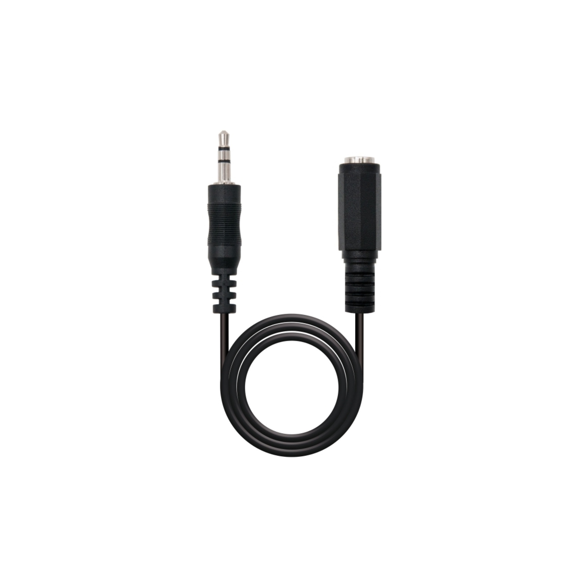 Nanocable Cable Audio, Jack 3.5/M-H, Negro, 3 M