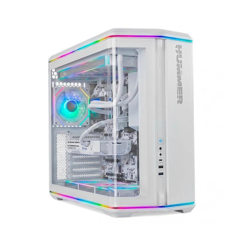 NOX Semitorre ATX Hummer Anvil Cristal Curvo Blanco