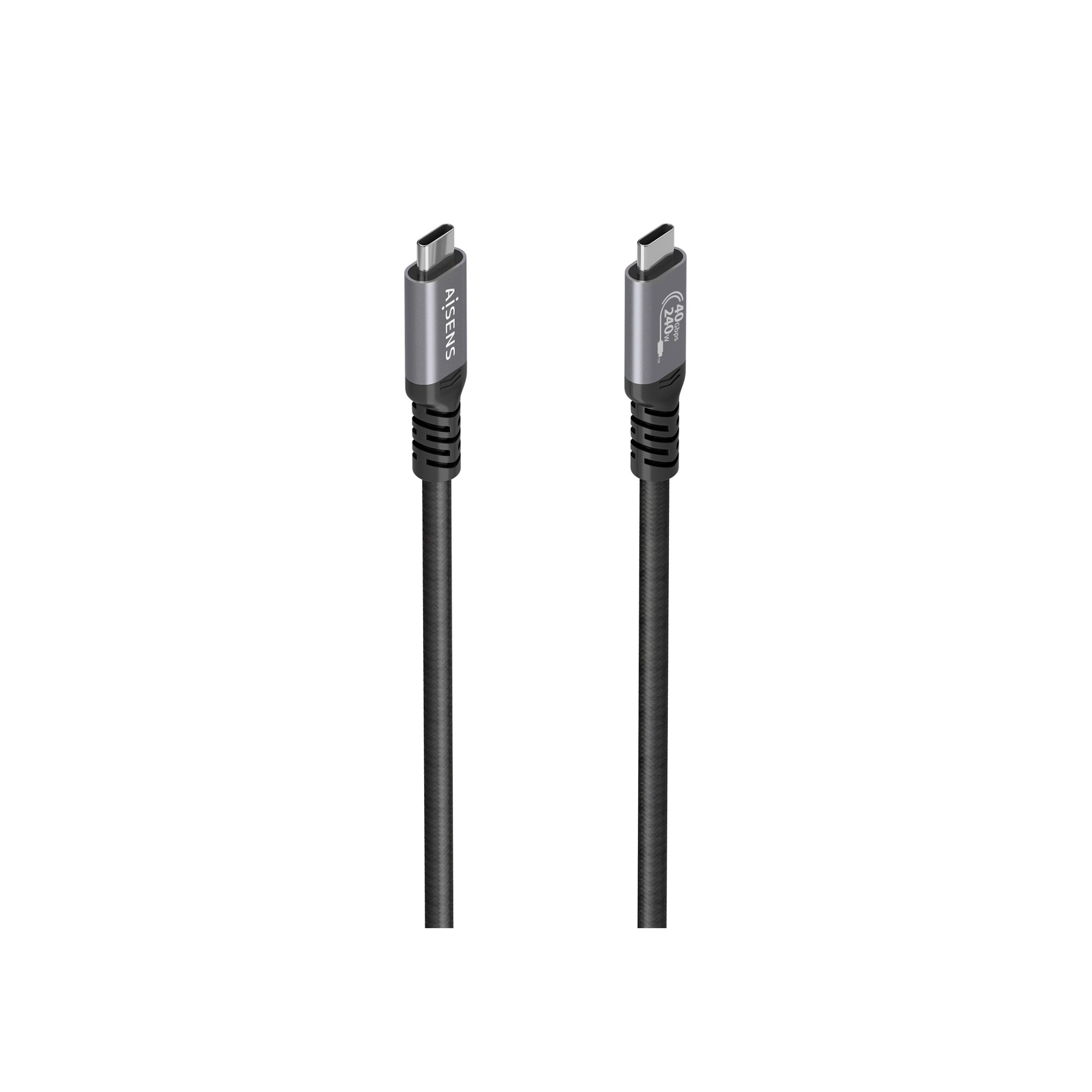CABLE USB4 Gen3x2 40Gbps 240W USB-C Negro 2m AISENS A156-0996