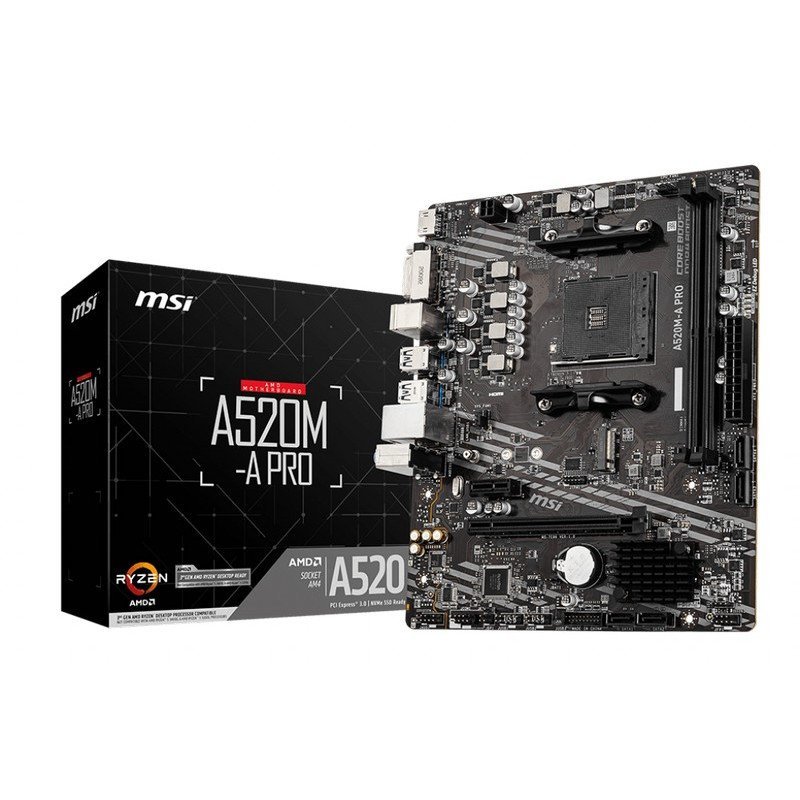 PLACA MSI A520M-A PRO AMD AM4 DDR4 MATX