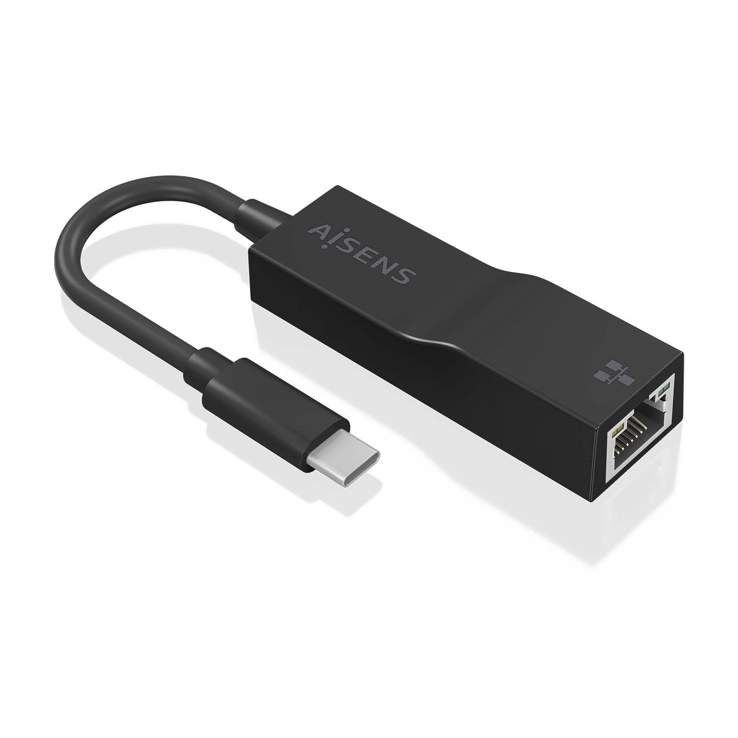CONVERSOR USB 3.1 GEN1 USB-C A ETHERNET GIGABIT NEGRO 11CM AISENS A109-0765