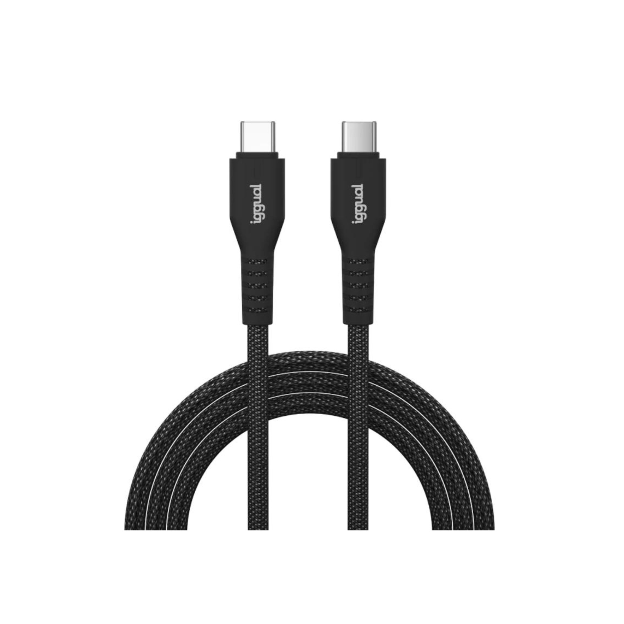iggual Cable USB-C a tipo C 60W 3A 100 cm trenzado
