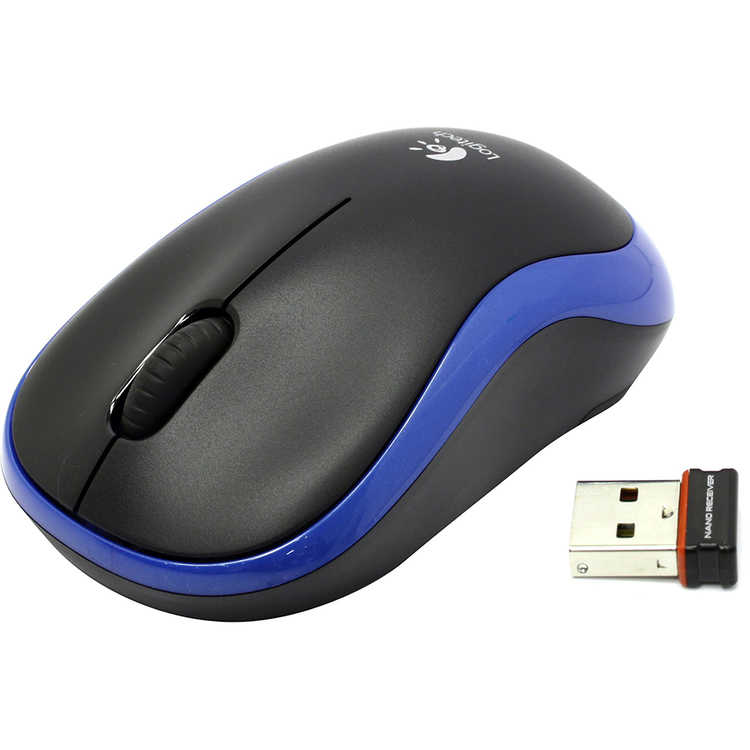 RATON LOGITECH M185 OPTICO 1000DPI INALAMBRICO AZUL