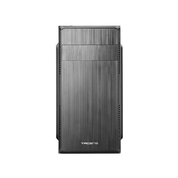 CAJA MICROATX TACENS ANIMA ACM500 FRONTAL NEGRO DISEÑO ALUMINI PULIDO USB 3.0 Y 2.0  FUENTE DE 500W INCLUIDA