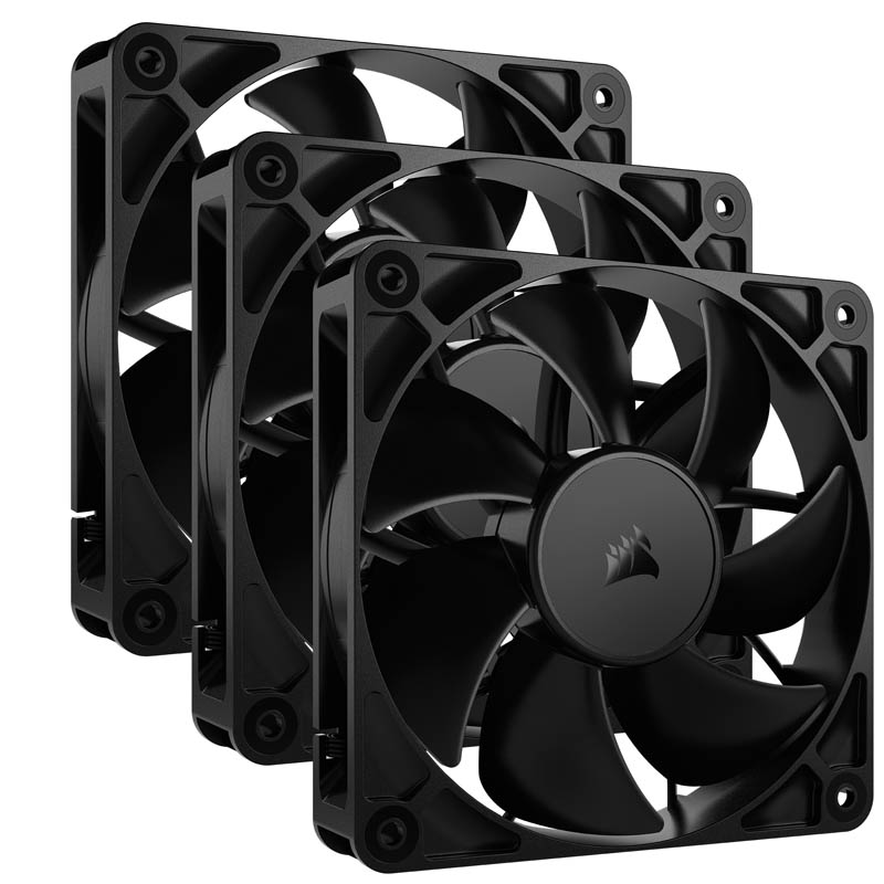 VENTILADOR CAJA ADICIONAL 12X12 CORSAIR RS120 BLACK TRIPLE PACK