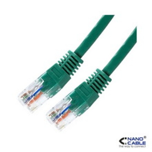CABLE RED LATIGUILLO RJ45 CAT.6 UTP AWG24 VERDE 1.0 M NANOCABLE 10.20.0401-GR